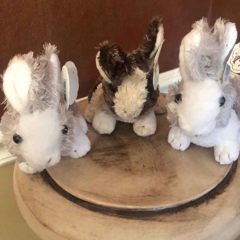 BUNNIES 🐰 NWT Perfect for Spring. Sold as a set of 3 stuffed bunnies🐰